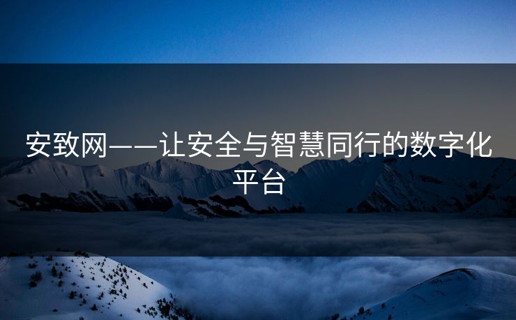 安致网——让安全与智慧同行的数字化平台 安致网——让安全与智慧同行的数字化平台